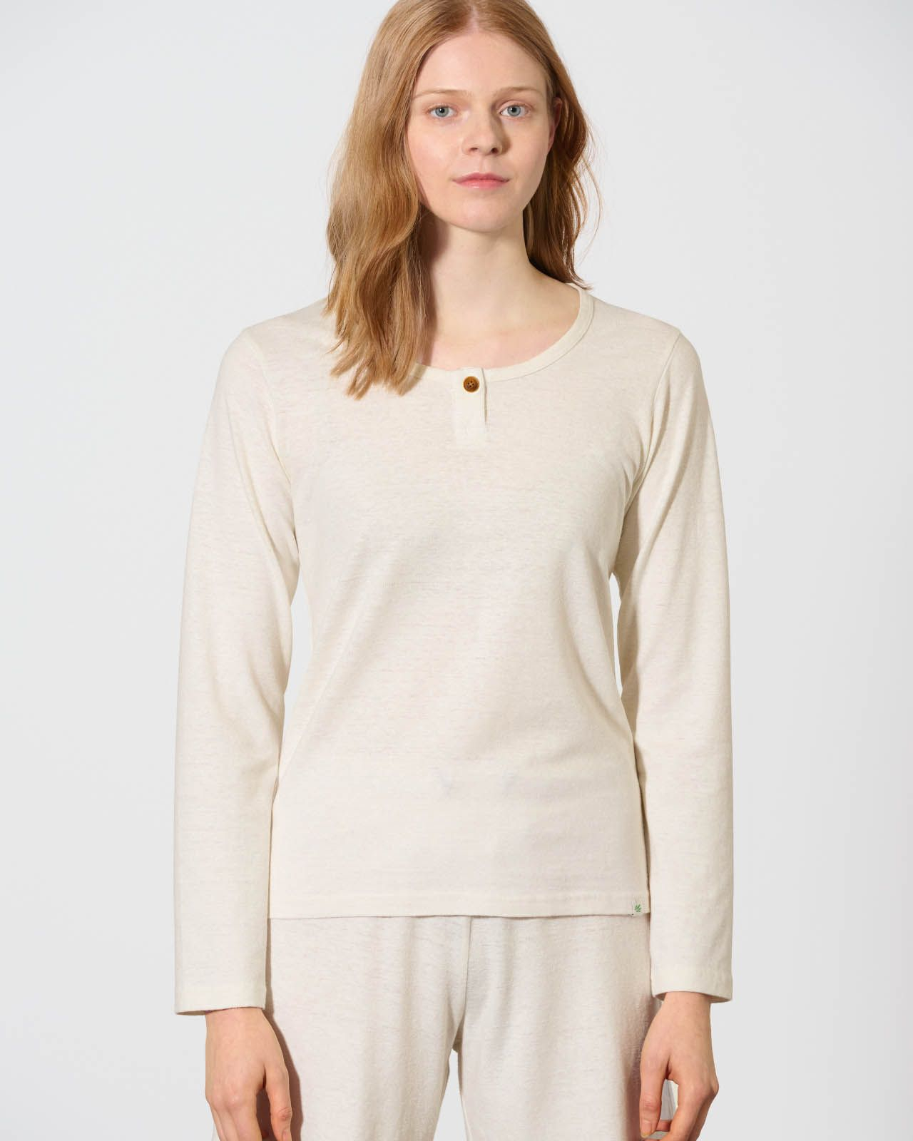 Ženski zg. del pižame konoplja, bom. DH454 natur