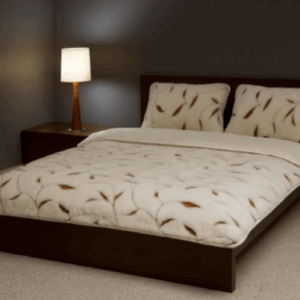 Volnena dvoplastna odeja KAŠMIR in MERINO krem/rjava