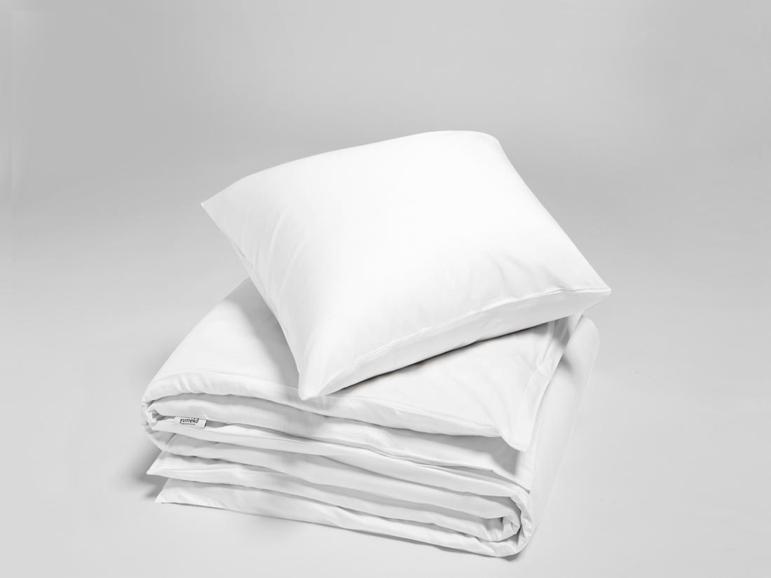 Posteljnina ekološki bombaž saten SNEŽNO BELA več dimenzij