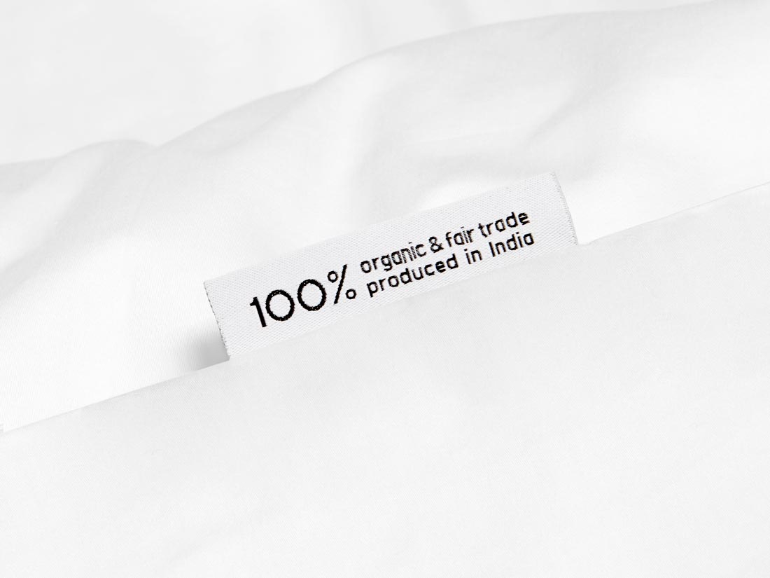 Posteljnina ekološki bombaž saten SNEŽNO BELA več dimenzij