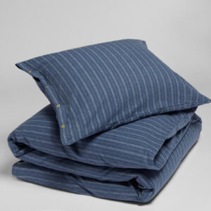 Posteljnina flanela modra črtasta, razl.dim.