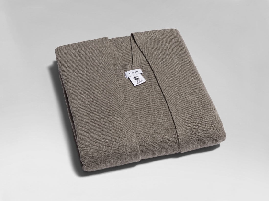 Pleteni plet iz 100% eko bombaža taupe