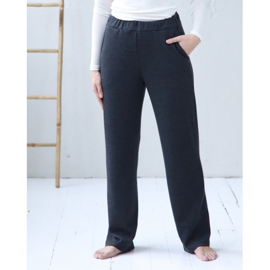 Ženski komplet 1 iz 100% volne temno siv