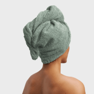 Brisača za lase- frotir zelena