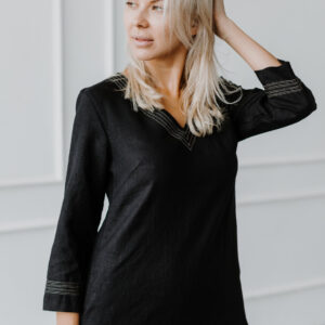 Srajčna obleka 1284, vezenje 100% lan