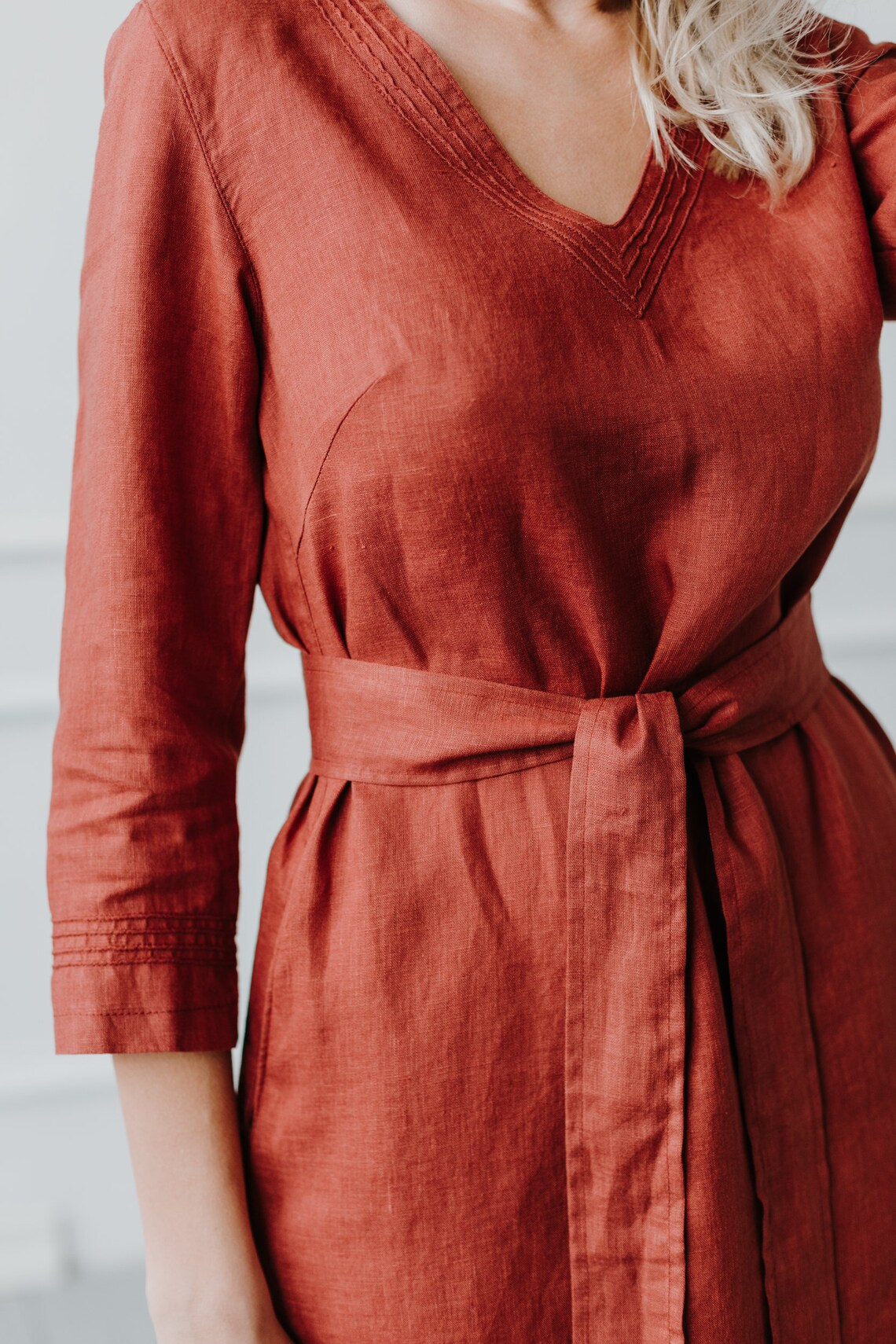 Srajčna obleka 1284, vezenje 100% lan