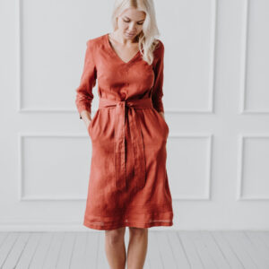 Srajčna obleka 1284, vezenje 100% lan