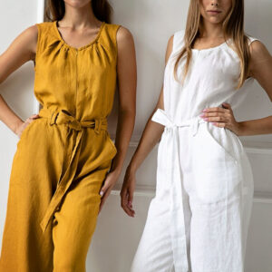 Jumpsuit 1265 100% lan, več barv in velikosti Jumpsuit 1265 100% lan, več barv in velikosti