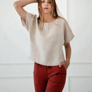 Bluza ženska 1503 100% lan, več barv in velikosti