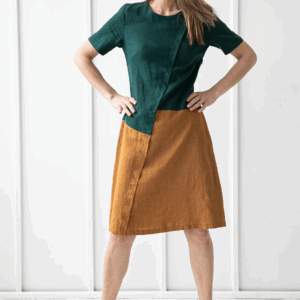 Obleka 1235 100% lan, GREEN/HONEY M Obleka 1235 100% lan, GREEN/HONEY M