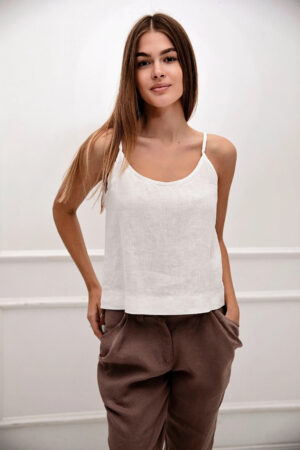 Top ženski 1507 100% lan, več barv in velikosti