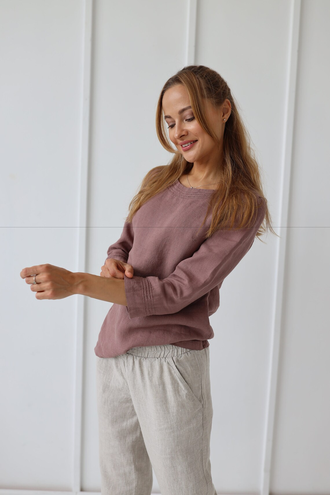 Tunika 1513, 100% lan, CAPPUCINO M Tunika 1513, 100% lan, CAPPUCINO M