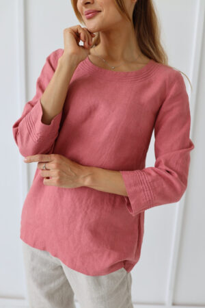 Tunika ženska 1513 100% lan, več barv in velikosti