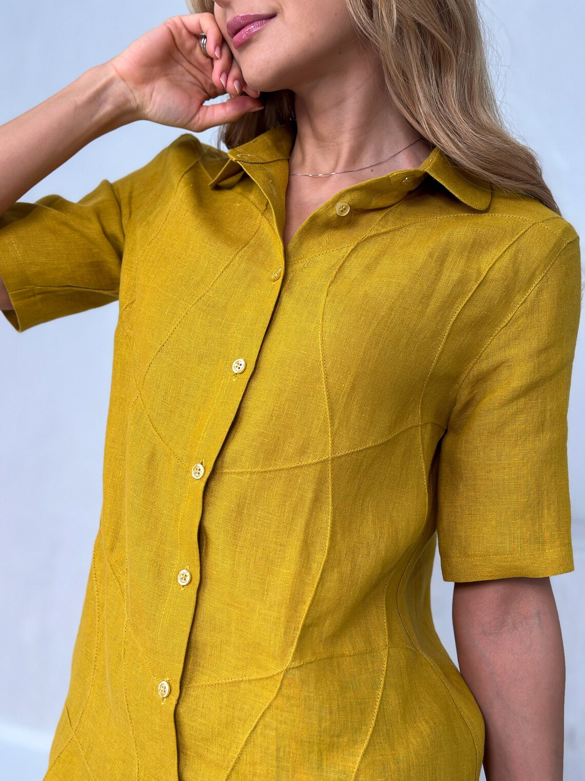 Srajca ženska 1511 100% lan, več barv in velikosti