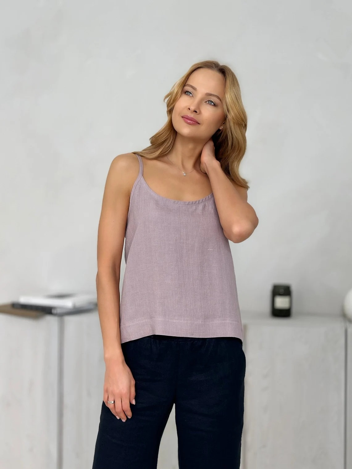 Top ženski 1507 100% lan, več barv in velikosti