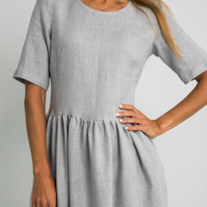 Obleka 1228, 100% lan, SIVA L Obleka 1228, 100% lan, SIVA L