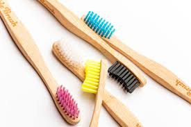 Eko zobna ščetka bambus otroška- rumena