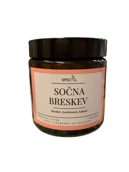 Dišeča sveča "Sočna breskev" 120ml.