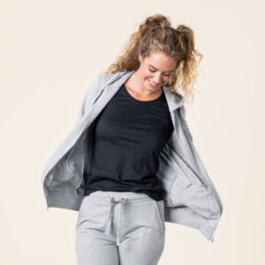 EKO Bombažna Ženska Jopica SIVA