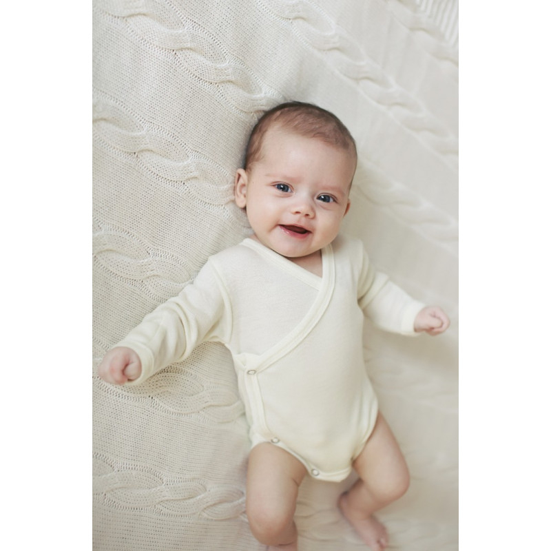 EKO Merino Otroški Body na preklop DR NATUR vel. 56 do 68