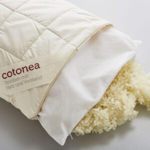 VOLNA Vzglavnik 40x60 iz eko bombaža, polnjen z volno VOLNA Vzglavnik 40x60 iz eko bombaža, polnjen z volno