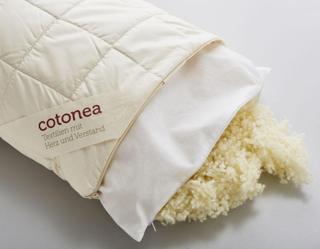PUH Vzglavnik iz eko bombaža, polnjen z gosjim puhom