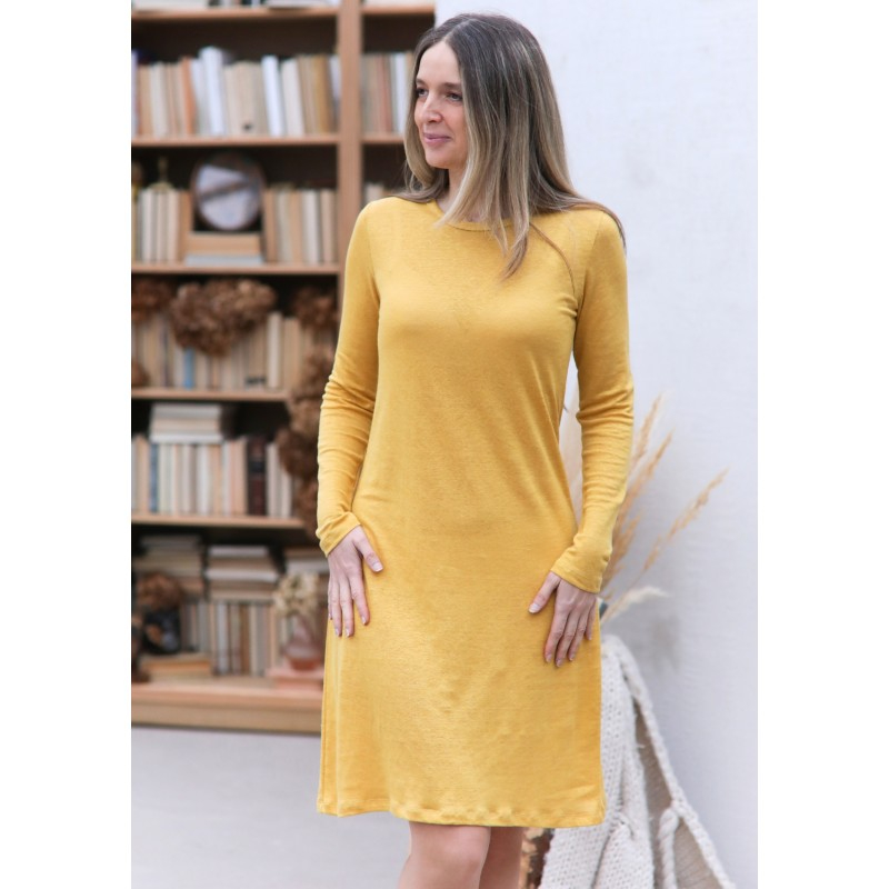 Ženska spalna srajca DR iz 100% lana RUMENA XS Ženska spalna srajca DR iz 100% lana RUMENA XS