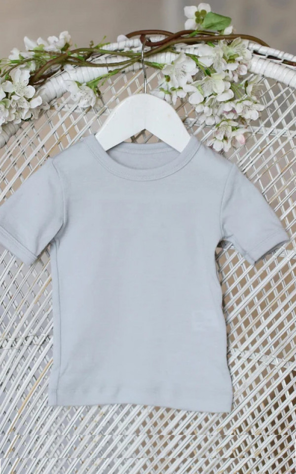 EKO Merino otroška majica KR SIVA od 62-116