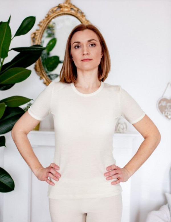 Ženska majica KR iz 100% volne NATUR Ženska majica KR iz 100% volne NATUR