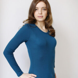 Ženska majica DR iz 100% volne TEMNO MODRA