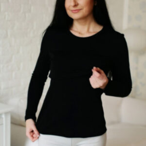 Ženska majica DR iz 100% volne ČRNA Ženska majica DR iz 100% volne ČRNA