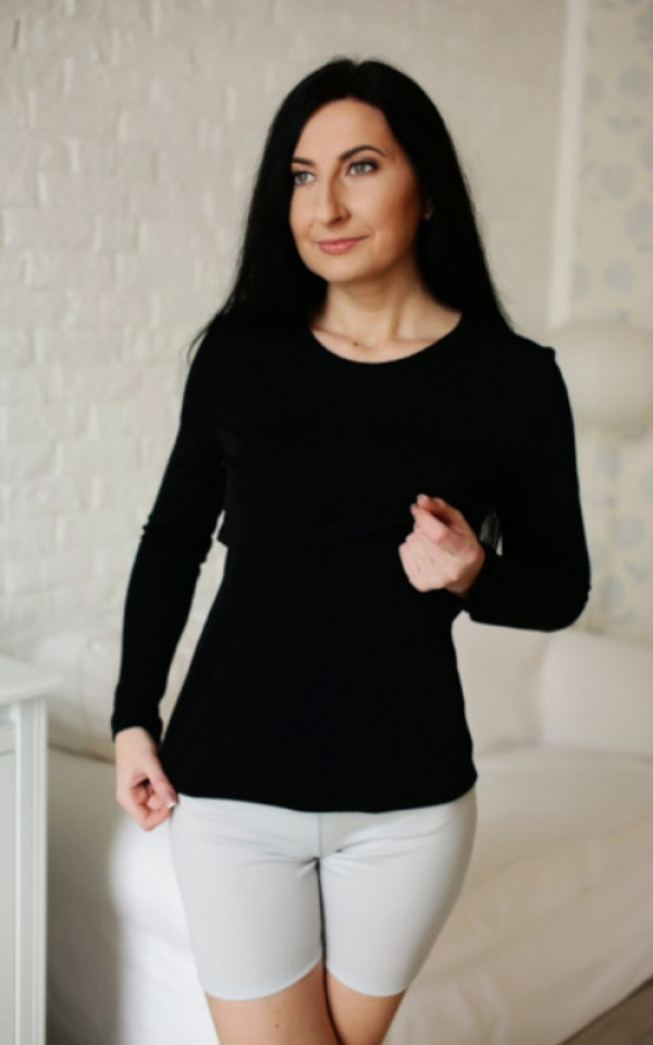 Ženska majica DR iz 100% volne ČRNA Ženska majica DR iz 100% volne ČRNA