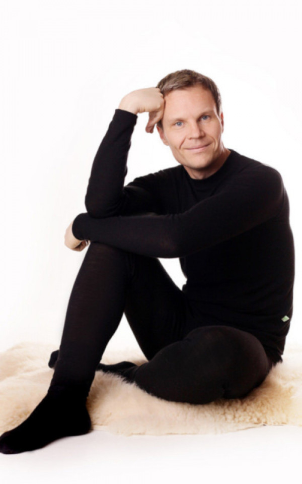 Moške legice iz 100% volne ČRNE XS do XXXL