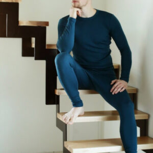 Moške legice iz 100% volne PETROL XS do XXXL