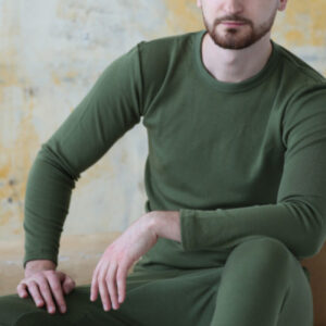 Moške legice iz 100% volne ZELENE XS do XXXL