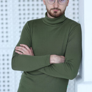 Moški puli iz 100% volne ZELEN XS do XXXL