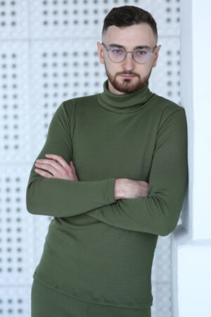 Moški puli iz 100% volne ZELEN XS do XXXL