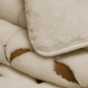 Volnena dvoplastna odeja KAŠMIR in MERINO krem/rjava