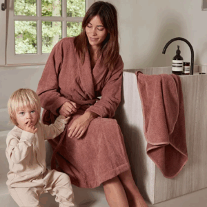 Kopalni plašč ekološki bombaž dots BLUSH ROSE