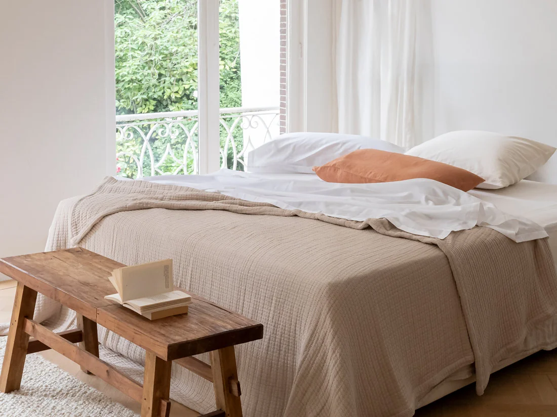 Deka iz 100% eko bombaža, 200x220 ali 240x260, TAUPE