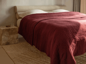 Deka iz 100% eko bombaža, 200x230,260x240, BORDO