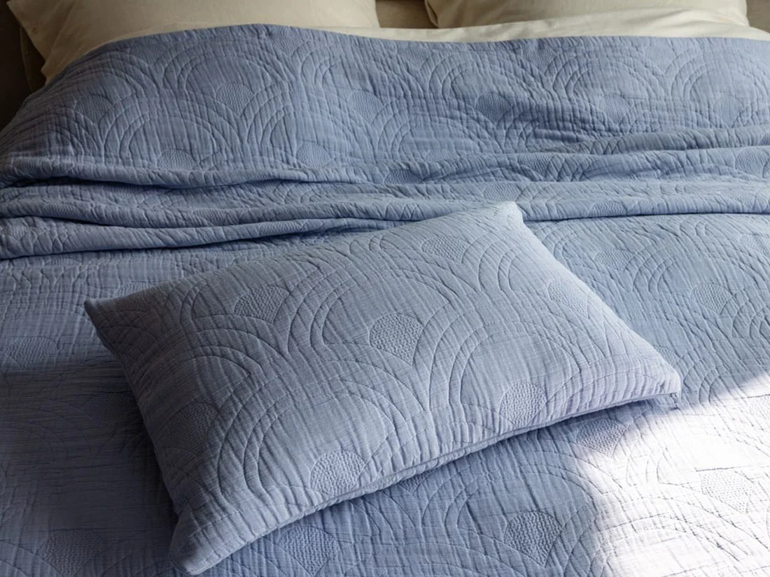 Deka iz 100% eko bombaža, 200x230,260x240, SIVKA MODRA