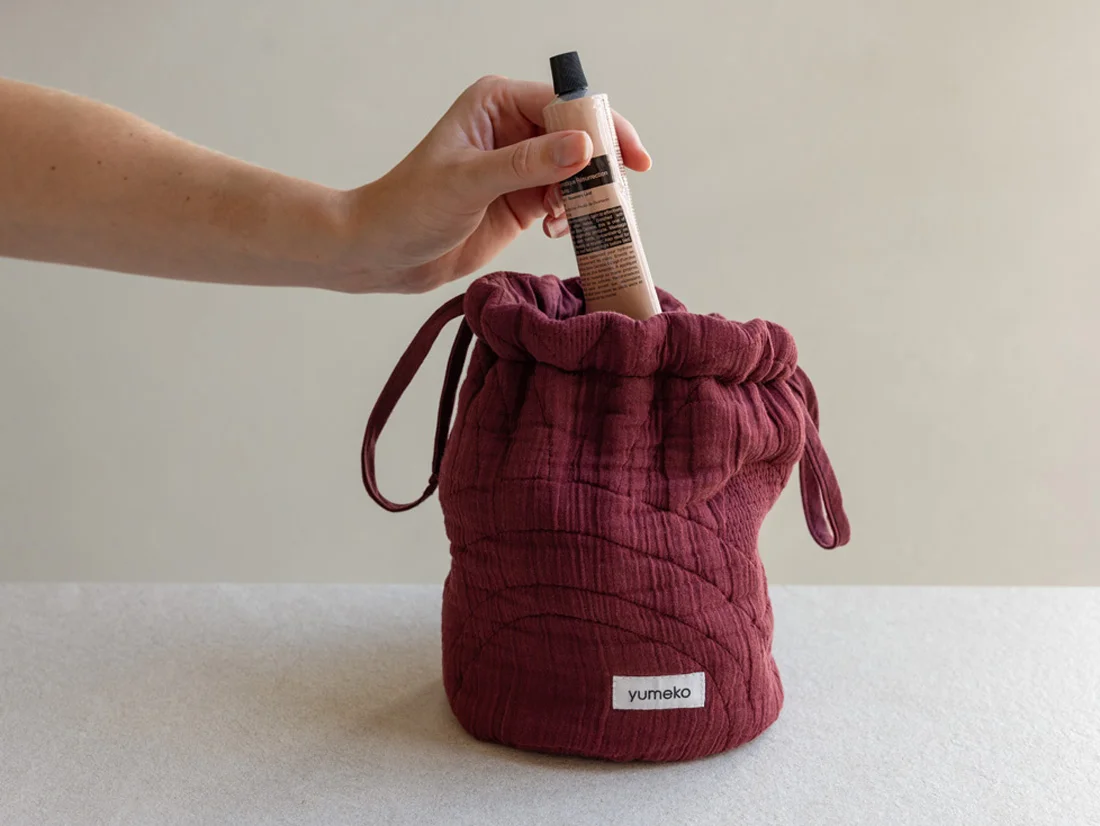 Toaletna torbica mošnjiček eko bombaž BORDO Toaletna torbica mošnjiček eko bombaž BORDO