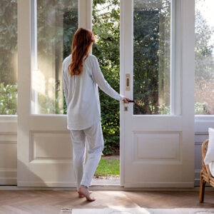 Zgornji del pižame iz eko bombaža, siv