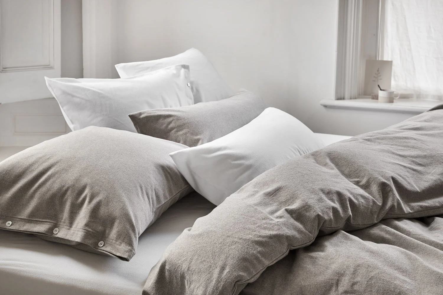 Posteljnina flanela stone brown razl.dim.