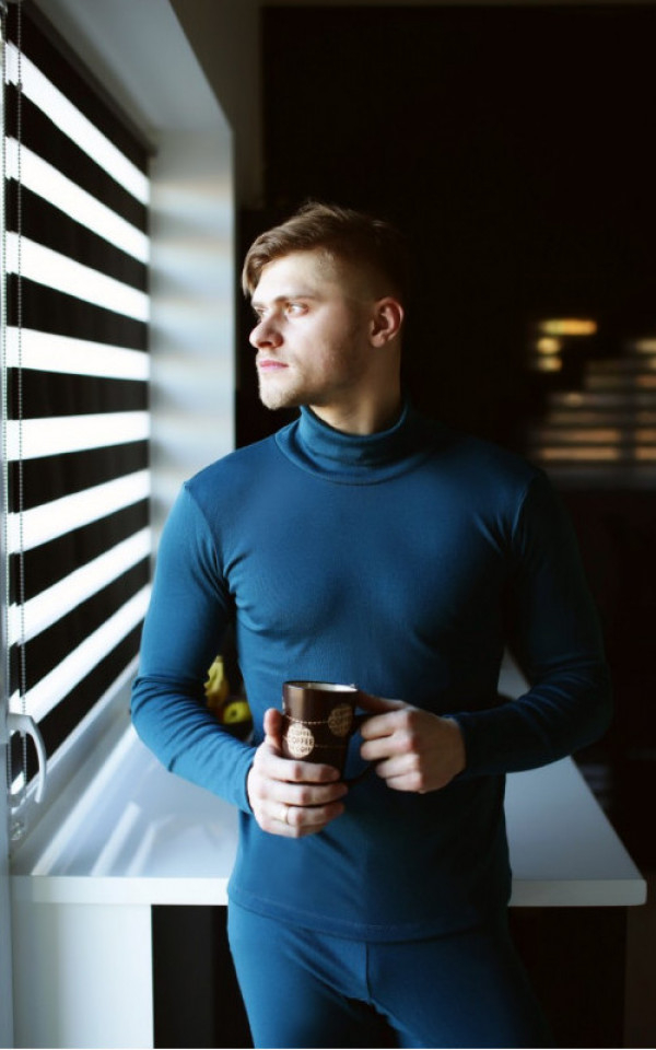 Moški puli iz 100% volne PETROL XS do XXXL