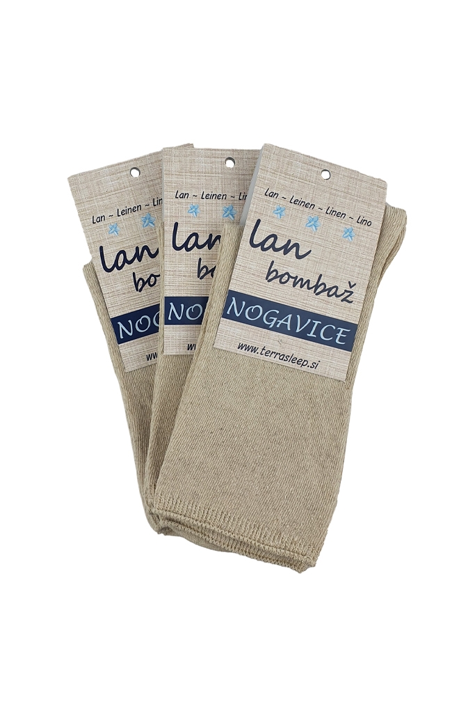 Nogavice lan bombaž NATUR Medic od 36 do 41