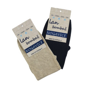 Nogavice lan bombaž NATUR Sneakers od 36 do 45