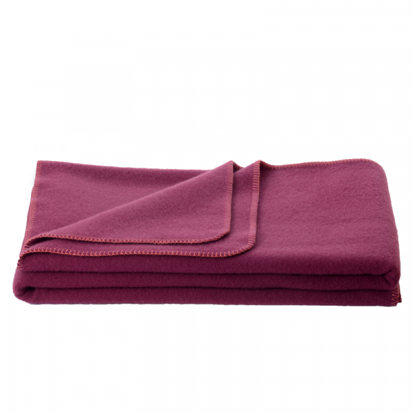 Volnena odeja INN velur vijolična 150x200