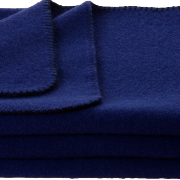 Volnena odeja INN velur t.blau 150x200